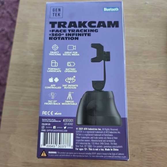 Motion Tracking Mount for SmartPhone - 360 Swivel - Face & Object Tracker, Black - Picture 2 of 2